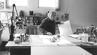 Marius Sznajderman in his studio.