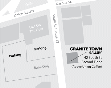 Map of the Milford Oval area showing the location of The Granite Town Gallery